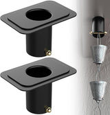 2 Pack Rain Chain Adapter for Gutter Rain Chain for Outside Metal Rain Chain Adapter with Bolt Rain Chain Gutter for Outside Gutter Downspout