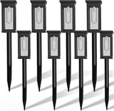 Solar Pathway Lights, 8 Pack Solar Lights Outdoor Waterproof IP65, Auto On/Off Outdoor Solar Lights for Pathway, Garden, Yard, Walkway, Lawn, Patio, Driveway, Landscape Decor Lighting, Black