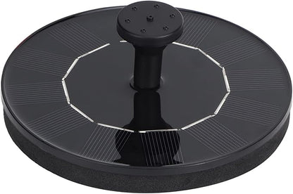 Solar Water Feature Floating Fountain Pump, 3S Fast Start Solar Powered Bird Bath Water Pump with Multiple Nozzles, 1.0W 13cm Compact Aerator for Garden Pond Fish Aquarium Pool