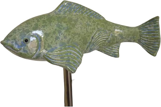 Fish Garden Statue Koi Fish Sculpture for Outdoor,Resin Fish Garden Ornaments,Fish Sculpture Garden for Patio,Yard,Lawn,Pond,Home Decoration (Green)