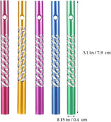 Toddmomy 150 Pcs Aluminum Wind Chime Tubes for Crafts, 3.14" Metal Replacement Parts for DIY Garden Patio Hanging & Chime Repair Kit (Assorted Color)