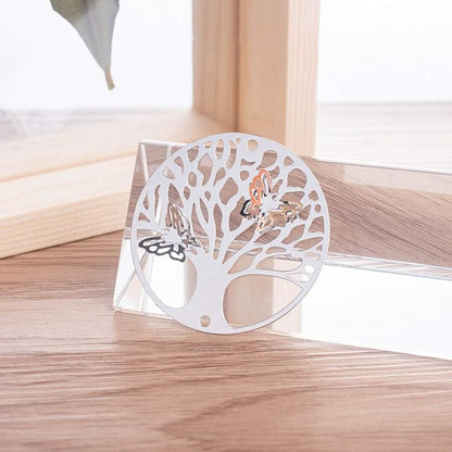 LONGSHENG - SINCE 2001 - 10pcs Silver Tree of Life Hanging Suncatcher DIY Metal Parts Hand-Crafts Pendant Ornament Drop
