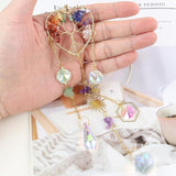 Crystal Sun Catcher, Heart 7 Chakra Tree of Life Crystal Suncatcher Hanging for Indoor Window, Dream Catchers for Car, Spiritual, Rainbow Maker