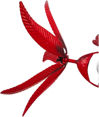 Evergreen Garden 38" H Solar Cardinal Staked Wind Spinner Garden Décor and Accessories for Home and Yard
