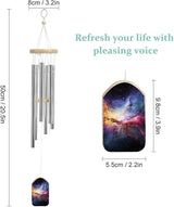 Large Aluminium Wind Chimes 20.5" Inches Nebula and Galaxy in The Universe Wind Chimes for Outside Memorial Wind Chimes Sympathy Wind Chime for Outdoor Garden Patio Decoration
