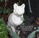 Grave Markers for Cemetery for Cat, Weatherproof Metal Pet Memorial Stake, Garden Cemetery Decoration, Waterproof Pets Grave Marker Memorial Plaques for Outdoors Yard Patio