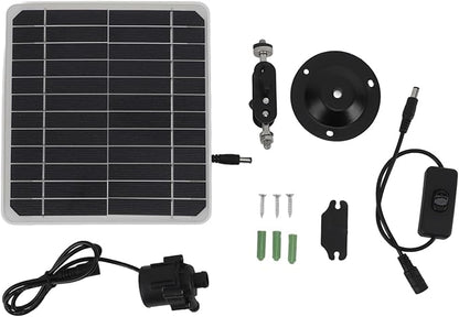 50W Solar Water Pump Kit with Battery Backup, 800L/H Solar Powered Fountain Pump for Bird Bath, Fish Tank, Small Pond & Garden Irrigation Outdoor Water Feature Kit with Adjustable Flow Switch