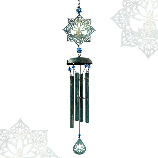 Spiritual Wind Chime, Metal Hanging Wind Chimes for Outside Inside, Zen Windchime with Calming Sound for Yard, Balcony, Yoga Room