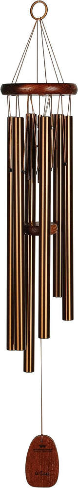 Woodstock Wind Chimes for Outside, Garden, Patio, Porch and Outdoor Decor (32") Pachelbel Canon Chime Bronze Wind Chime Gifts (PCCB)