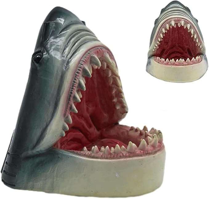 Garden Statues Realistic Shark Head Pond Decor Resin Floating Statue Vibrant Colors & Detailed Texture for Garden Or Pool Protection Yard Ornaments Decor