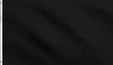 DMSE Solid Black Flag, 2x3 Flag, UV Resistant, Fade Resistant Material with Metal Grommets (2ft x 3ft), (Nylon), (Black)