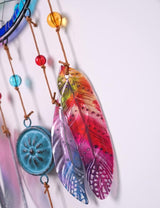SEINHIJO Metal Arrow Wind Chimes Sandblasted Glass Decor Wall Art Memorial Gift for Outdoor Indoor Mom 21.7 Inch