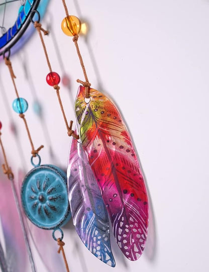 SEINHIJO Metal Arrow Wind Chimes Sandblasted Glass Decor Wall Art Memorial Gift for Outdoor Indoor Mom 21.7 Inch