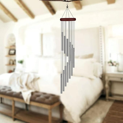 2 Pack Wind Chimes for Outside, Sympathy Wind Chimes Outdoor Clearance with 12 Aluminum Alloy Tubes and Hook, Memorial Wind Chime Gift Decoration for Home, Patio, Garden, Outdoor