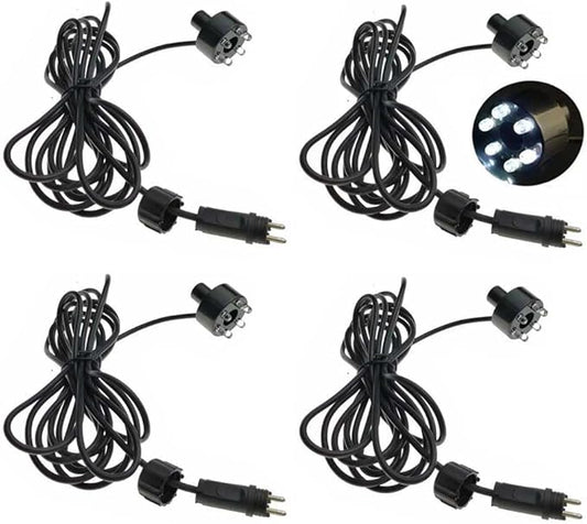 Wholesale Fountain Submersible LED Light Fountain Ring (6-LED no AC Plug) for Garden, Square, Yard (White,4)