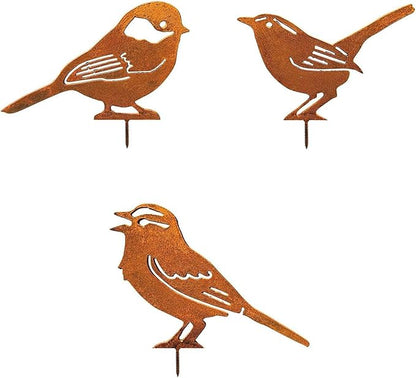 Gardens Stake,Metal Animal Yard Decors Garden Art Rusted Animals for Outside Decorations Outdoor Decorative Stake Accessory