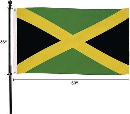 Evergreen Jamaica Flag 3x5 Outdoor Double Sided, National Flags for Outside with Grommets, Jamaican Flag 3-Ply Banners for Garden Patio, Indoor Wall Decor for Room, Works with Standard Estate Flag Poles