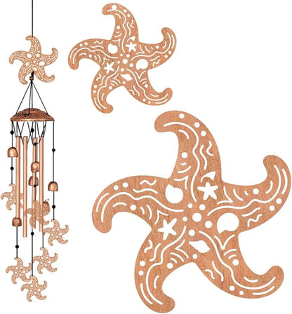 ORIGACH Starfish Wind Chimes, Metal Wind Chimes for Outside, Decor for Lawn, Patio, Home, Garden, Large Animal Wind Chime Gifts for Birthday Family & Friends