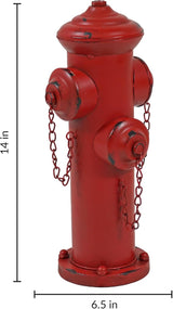 Sunnydaze Fire Hydrant for Dogs to Pee on - Dog Fire Hydrant Pee Post for Potty Training- Red Powder-Coated Paint Finish - 14 in