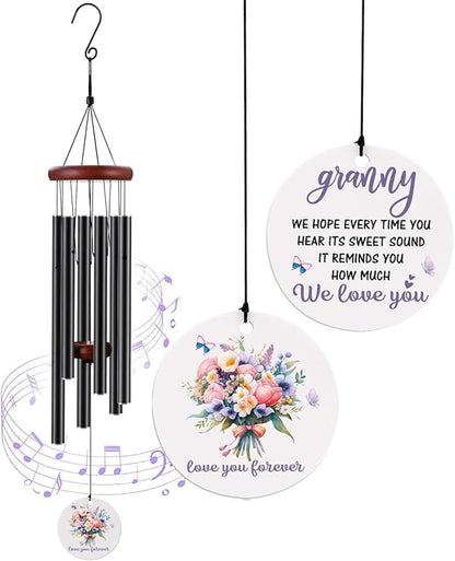 BeauGift Granny Gifts, Wind Chimes Grandma Birthday Gifts, Mothers Day Windchime Gift, Home Decor Keepsake for Grandmother Grandma Nana Gigi from Granddaughter Grandson