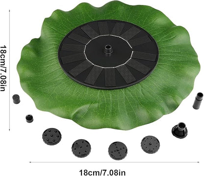 Solar Water Fountain - Garden Decor Solar Bird Fountain,Led Powered Ponds, Led Pond Pump Bird Bath, Lily Outdoor Ponds with 8 Nozzles, Water Pump for Outside Pond and Backyard
