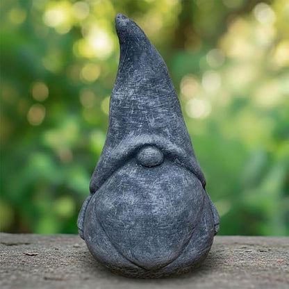 OLOMA Stone Garden Gnome Statue Concrete Outdoor Sculpture Decorative Garden Accent Weather Resistant Statue with Protective Resin Coating Handcrafted Durable Yard Patio Landscape Accent