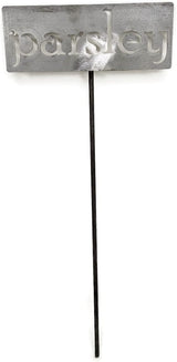 Classic Metal Garden Markers 19 Inches Tall (parsley, Raw, Unfinished Steel (will rust with time))