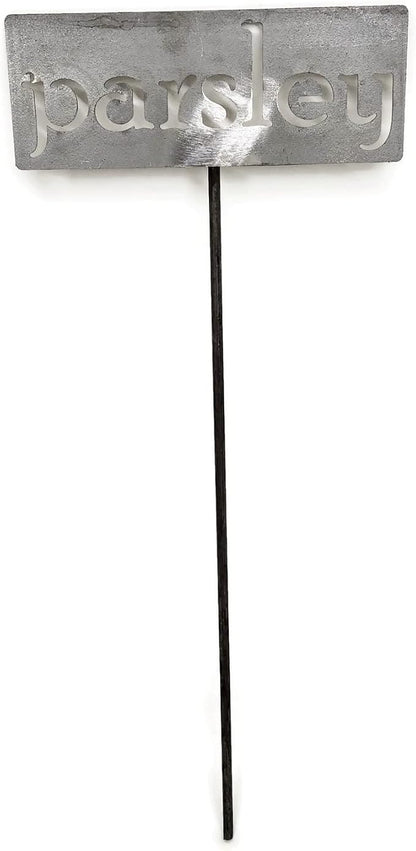 Classic Metal Garden Markers 19 Inches Tall (parsley, Raw, Unfinished Steel (will rust with time))