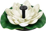 Solar Water Fountain for Bird Baths, Floating Solar Powered Water Fountain Pump for Birdbath, Garden, Pond, Pool, Outdoor Decor, Water Lily, Beige