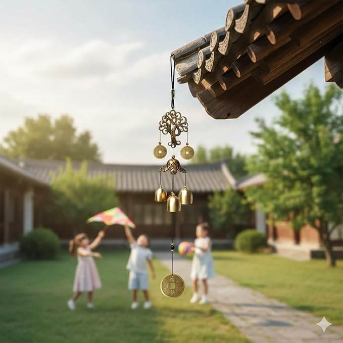 Wind Chimes Outdoor Fortune Tree WindChimes Metal Bells Wind Chime Christmas Decor Home Garden Hanging Decoration Gift One Size