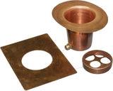 Monarch Rain Chains Installation Kits – 3-Piece Pure Copper Gutter Adapter Set with Rectangular Plate and Round Hole Filter for Rain Chains for Gutters, Decorative Gutter Adapter Installation Set