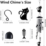 Cat Wind Chimes for Outside, Cat Lover Gifts for Women Men Mom Grandma Birthday Festival, 37" Windchimes Hanging Outdoors Garden Decor, Home Patio Garden Porch Yard Decorations