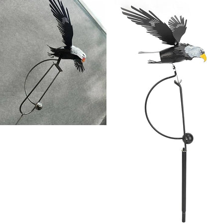 Eagle Decor Stake, Iron Metal Art Eagle Statue, Black, Bird Statue, Outdoor, Wedding, Animal, Modern Style, 336g