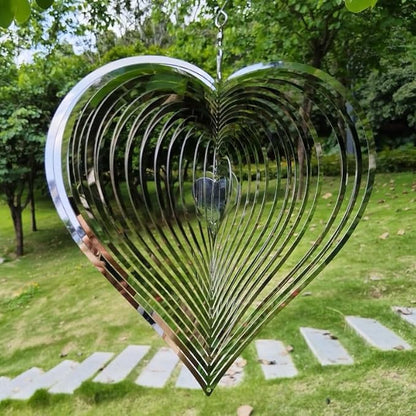 Wind Spinners Outdoor Yard Spinners - Metal Wind Spinner Outdoor Clearance, Spiral Crystal Wind Spinner, Wind Chimes for Outside, Garden Wind Spinners, （10 inch）