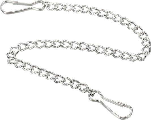 MECCANIXITY Hanging Chain with Snap Clips 9.84 Inch Garden Plant Hangers for Signboard Chalkboard Basket Lantern Wind Chime, Stainless Steel Pack of 6
