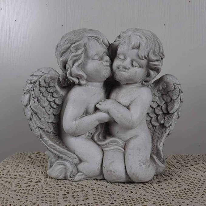 Garden Ornaments Decor Statue Outdoor,for Friends Gifts Art Ornaments Decor Crafts Figurines Collectible Prop Angel Sculpture Statue, Garden Retro Angel Ornament Sculpture Model