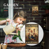Garden Sign Retro Metal Tin Sign,It's Not Hoarding If It's Plants Poster, Gift for Home Yard Gardener Lovers Women, 12x8 Inches Novelty Funny Garden Signs