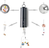 Wind Spinner Disco Ball Motor, Rotating Mobile Whirligigs Kinetic Outdoor with Battery, Mirror Ceiling Hanging for Yard Chime Wind Socks(2PCS)