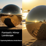 12 Inch Stainless Steel Gazing Globe,v2croft Hollow Ball Mirrored Surface Polished Shiny Sphere,Garden Stainless Steel Gazing Ball for Outdoor Lawn Pond Yard Ornament(Gold)
