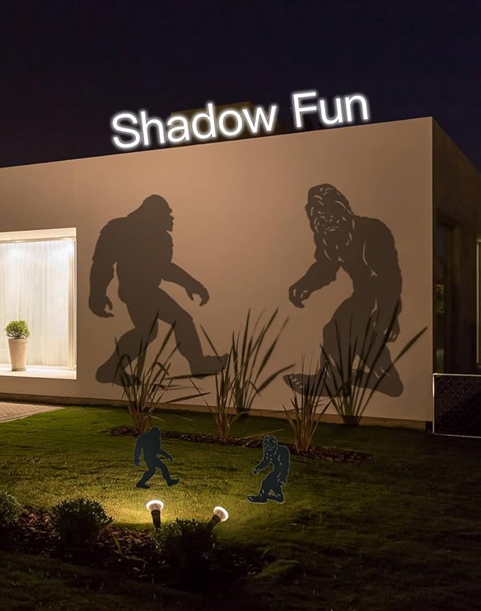 Elenon Bigfoot Garden Metal Stakes Set of 2, Inspirational Silhouette for Outdoor Decor, Yard Art,Patio,Lawn Ornaments
