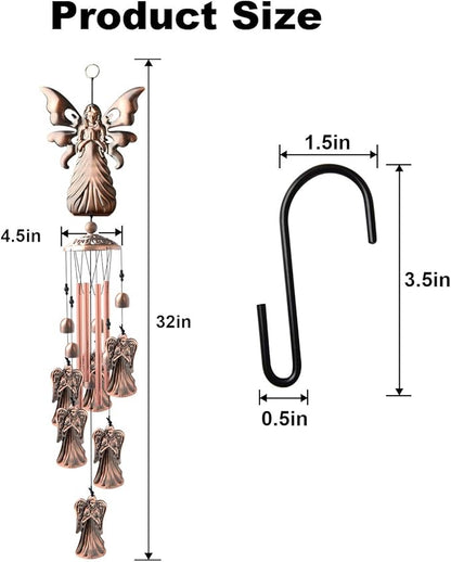 Angel Gifts for Grandma, Mother Wind Chimes,Birthday Gift for mom/Husband/Wife/Women/Aunt/Daughte/Friend/Niece/Sister/Teacher,Gardening Gifts,Memorial Windchime Outside,Yard Decor