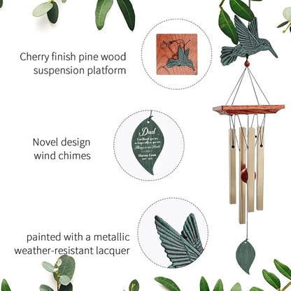 ASTARIN Memorial Custom Wind Chimes for Loss of Loved One, Wind Chimes for Patio Yard Decor, 24'' (Condolences-9)