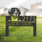 Great swiss mountain Dog Metal Address Sign House Number Great swiss mountain Stake Great swiss mountain Sculptures Sign for Park Yard Lawn Courtyard Patio Ranch Farmer Gardening.