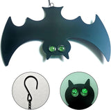 Outdoor Metal Bats, Halloween Decoration, Glow-in-The-Dark Hanging Bats, Silhouette Pendant Outdoors, Halloween Decorative Animals, Set of 3