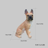 Outdoor French Bulldog Dog Statue with Interchangeable Welcome Sign and Detachable Solar Lantern –LED Light Garden Dog Sculpture Décor, Cute Puppy Design for Yard, Porch, Gift