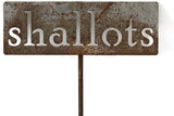 Classic Metal Garden Markers 19 Inches Tall (shallots, Naturally Rusted)