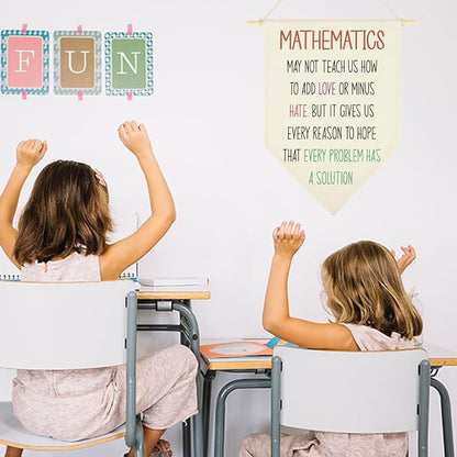 Funny Math Classroom Must Haves Hanging Pennant Flag Humorous Middle High School Hanging Flag Funny Mathematics Gift for Math Lover Teacher Student
