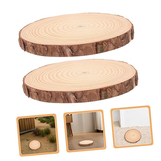 Balacoo 2pcs Outdoor Wooden Garden -Resistant Pathway Decor for Landscaping Walkways and Garden Paths Removable for Easy Cleaning