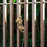 5.9 Inch Outdoor Monkey Statues – Lifelike Hanging Resin Monkey Figurine for Garden, Patio & Balcony Decor | Weather-Resistant Animal Ornament