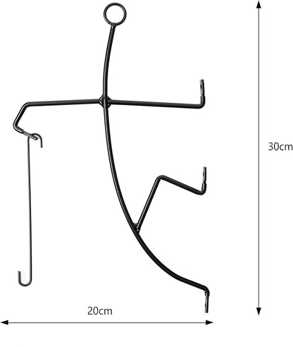 GUTE Outdoor Hanging Plant Bracket, Wall Hanging Planter for Indoor Outdoor Plants, Metal Stick Man Plant Hanger for Creative Decorations, Home Patio, Lawn, Garden Porch Décor